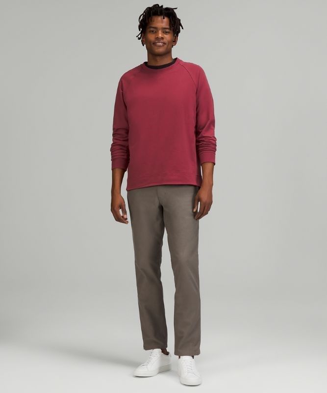 Lululemon City Sweat Crew Tröjor Herr Vinröda | ESUB-26743