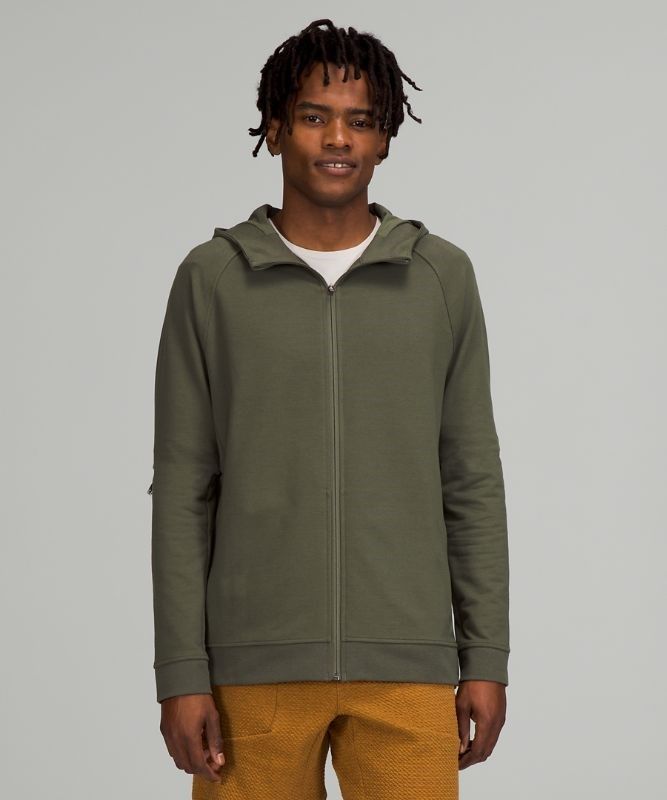Lululemon City Sweat Full-Zip Hoodie Hoodie Herr Olivgröna | ZGKI-35492