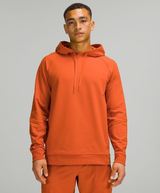 Lululemon City Sweat Pullover Hoodie Hoodie Herr Orange | VRDE-08762