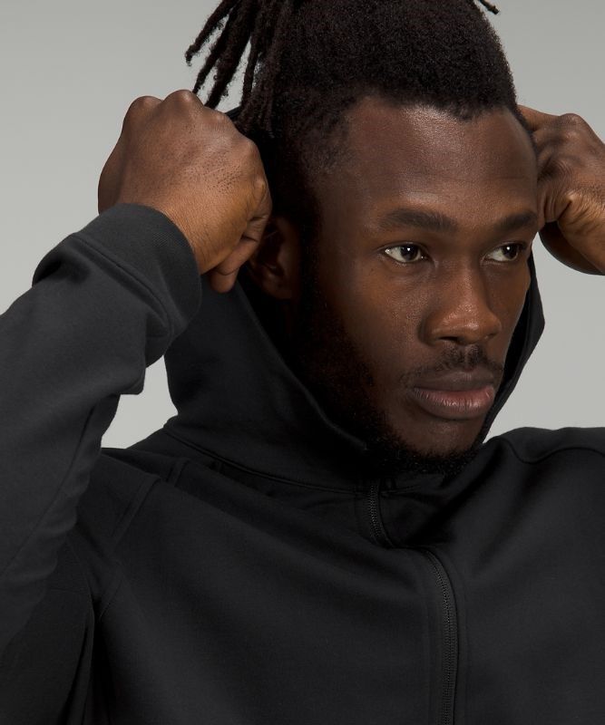Lululemon City Sweat Zip Hoodie French Terry Hoodie Herr Svarta | LGFJ-54263