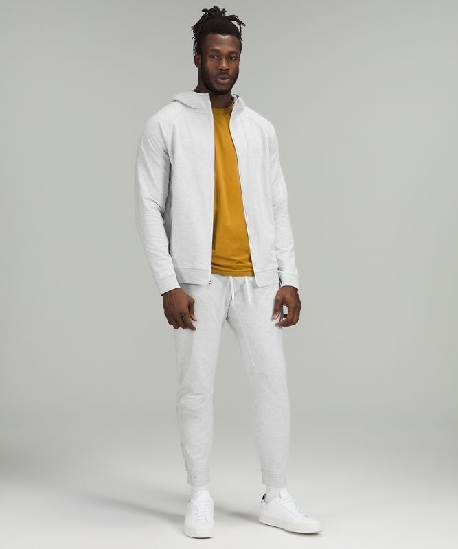 Lululemon City Sweat Zip Hoodie French Terry Hoodie Herr Ljusgrå Ljusblå | JWGD-76591