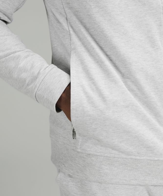Lululemon City Sweat Zip Hoodie French Terry Hoodie Herr Ljusgrå Ljusblå | JWGD-76591