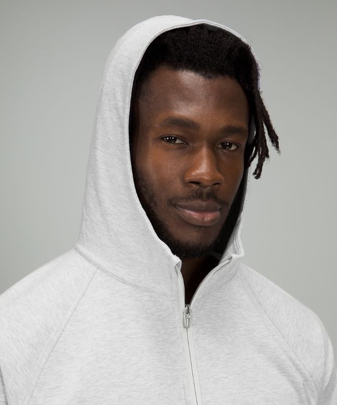 Lululemon City Sweat Zip Hoodie French Terry Hoodie Herr Ljusgrå Ljusblå | JWGD-76591