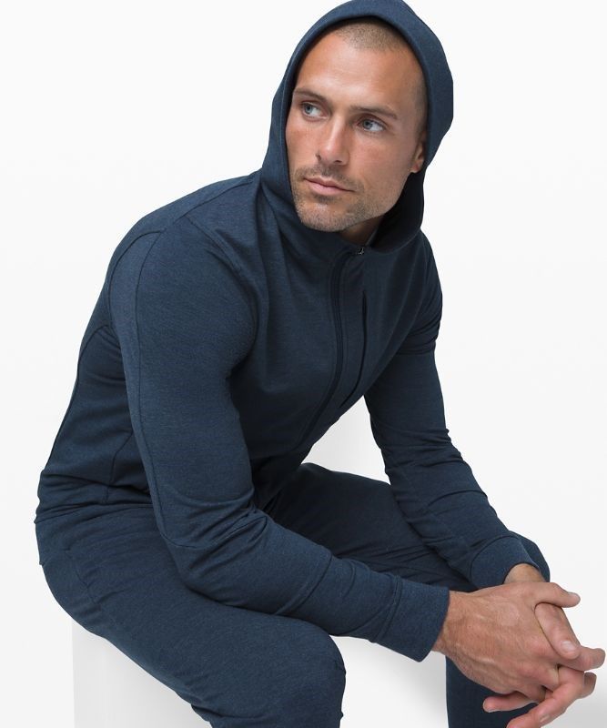 Lululemon City Sweat Zip Hoodie Hoodie Herr Marinblå | HISW-68309
