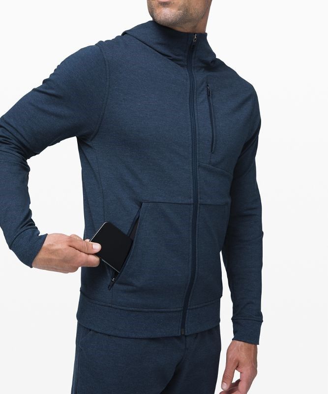Lululemon City Sweat Zip Hoodie Hoodie Herr Marinblå | HISW-68309
