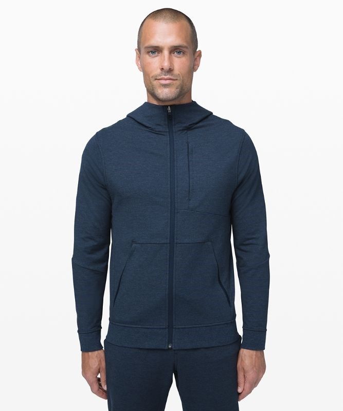 Lululemon City Sweat Zip Hoodie Hoodie Herr Marinblå | HISW-68309