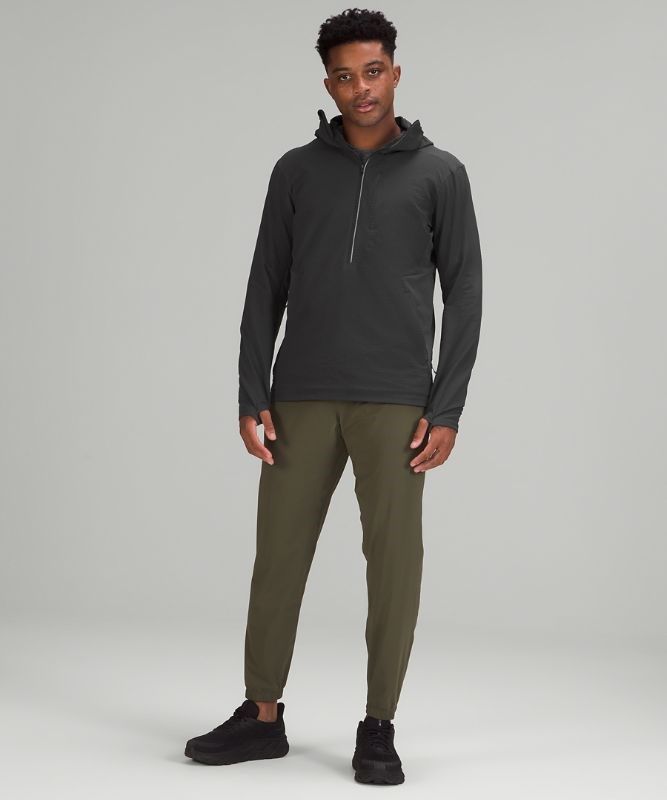 Lululemon Cold Terrain 3/4 Zip Fleece Hoodie Herr Mörkgrå | AFMQ-36542