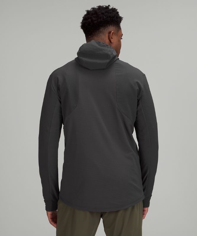 Lululemon Cold Terrain 3/4 Zip Fleece Hoodie Herr Mörkgrå | AFMQ-36542