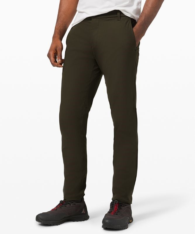 Lululemon Commission Classic-Fit Pant 30 Warpstreme Byxor Herr Mörkolivgröna | SACD-02614
