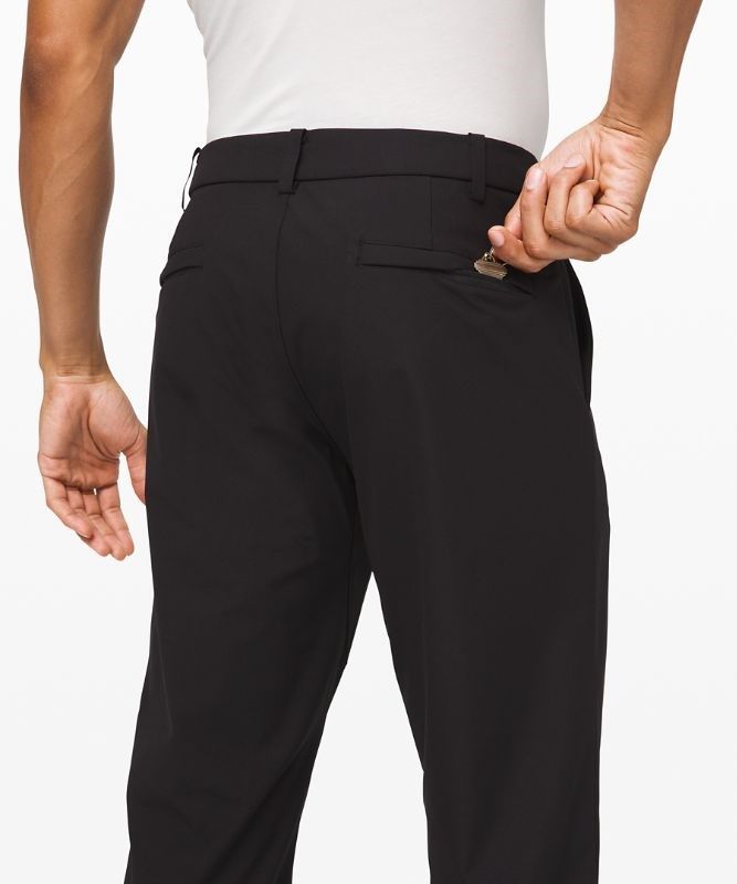 Lululemon Commission Classic-Fit Pant 37 Warpstreme Byxor Herr Svarta | YWIU-40586