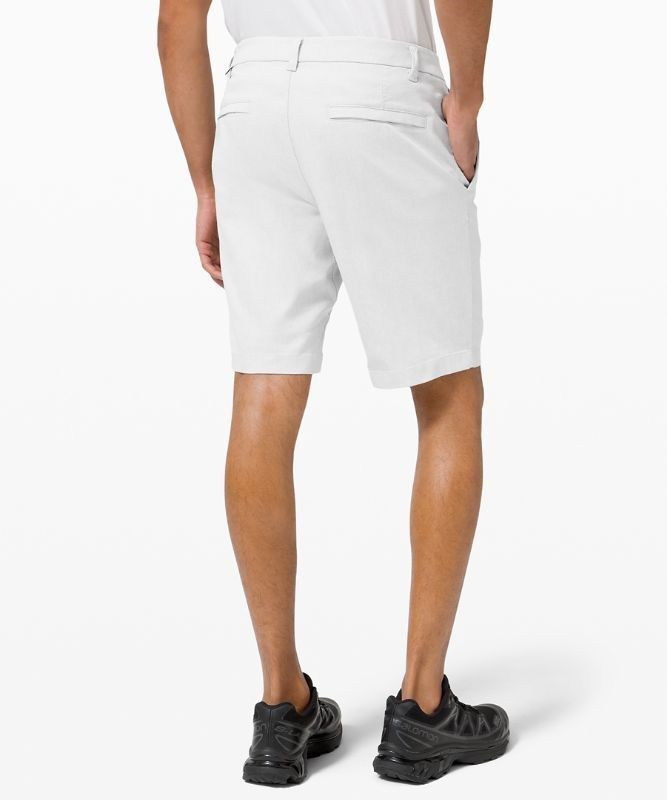 Lululemon Commission Classic-Fit Short 9 Oxford Shorts Herr Vita Svarta | ETIL-65082