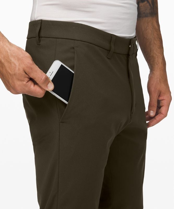 Lululemon Commission Pant Skinny 34L Byxor Herr Mörkolivgröna | LIRY-61490