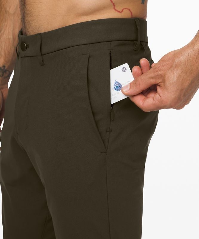Lululemon Commission Pant Skinny 34L Byxor Herr Mörkolivgröna | LIRY-61490