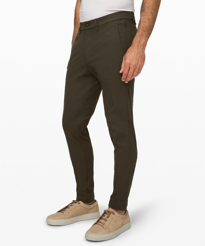 Lululemon Commission Pant Skinny 34L Byxor Herr Mörkolivgröna | LIRY-61490