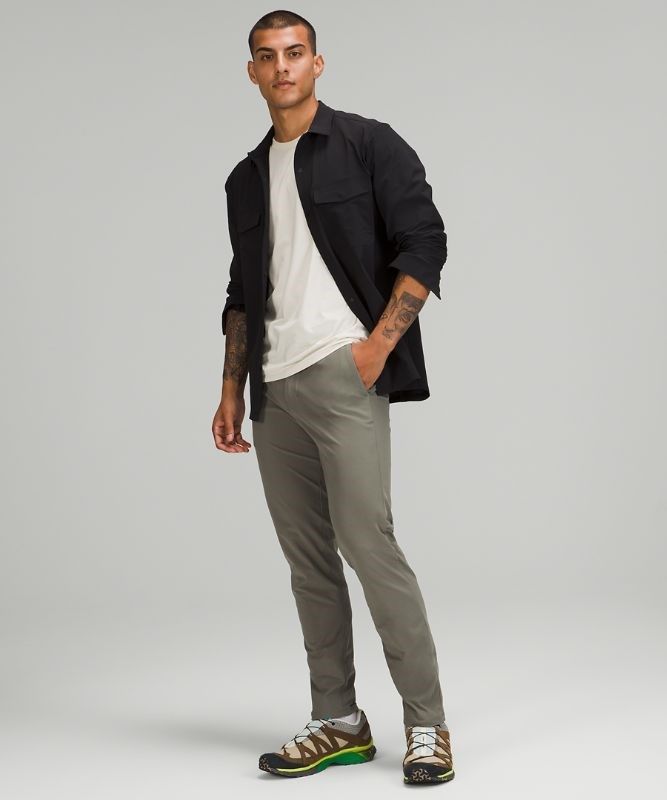 Lululemon Commission Pant Slim 30L Byxor Herr Grå Olivgröna | EMCI-25647