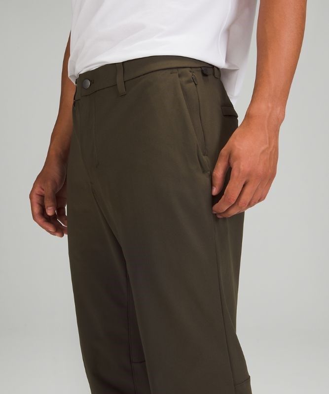 Lululemon Commission Relaxed-Fit Pant 34 Warpstreme Byxor Herr Mörkolivgröna | GPCQ-30792