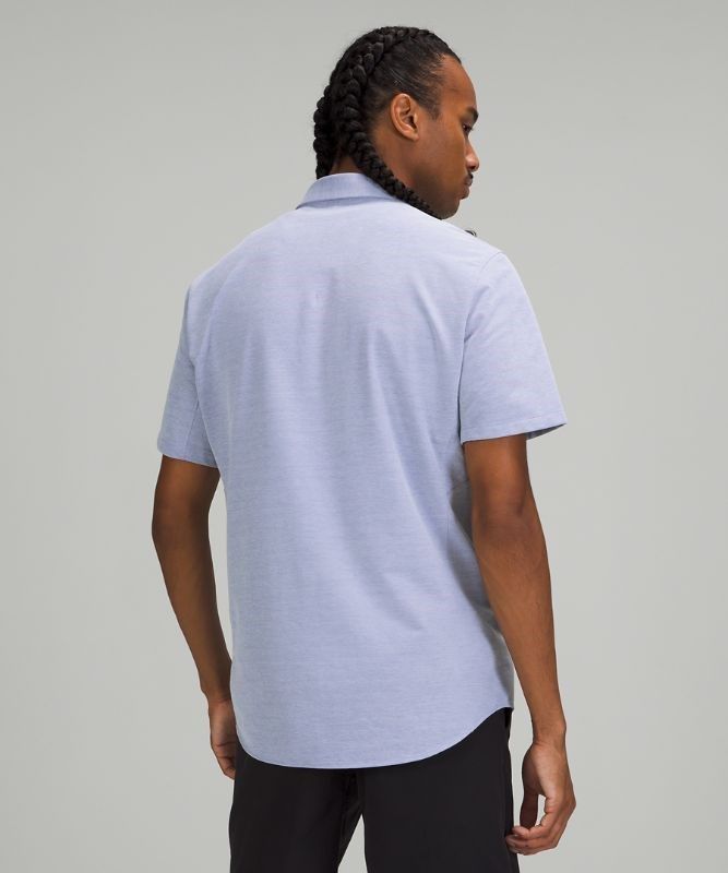 Lululemon Commission Short Sleeve Shirt Blast Herr Blå Vita | ZECY-41056