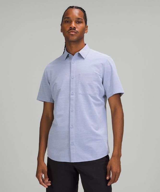 Lululemon Commission Short Sleeve Shirt Blast Herr Blå Vita | ZECY-41056