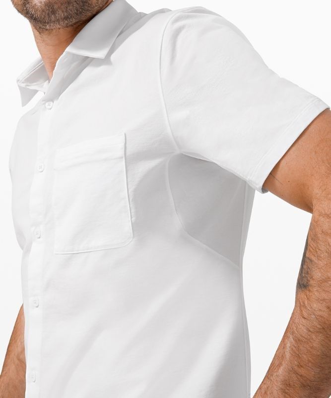 Lululemon Commission Short Sleeve Shirt Blast Herr Vita | GTQU-32184