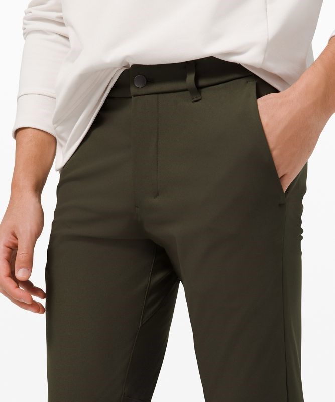 Lululemon Commission Skinny-Fit Pant 32 Warpstreme Byxor Herr Mörkolivgröna | XCWP-36415