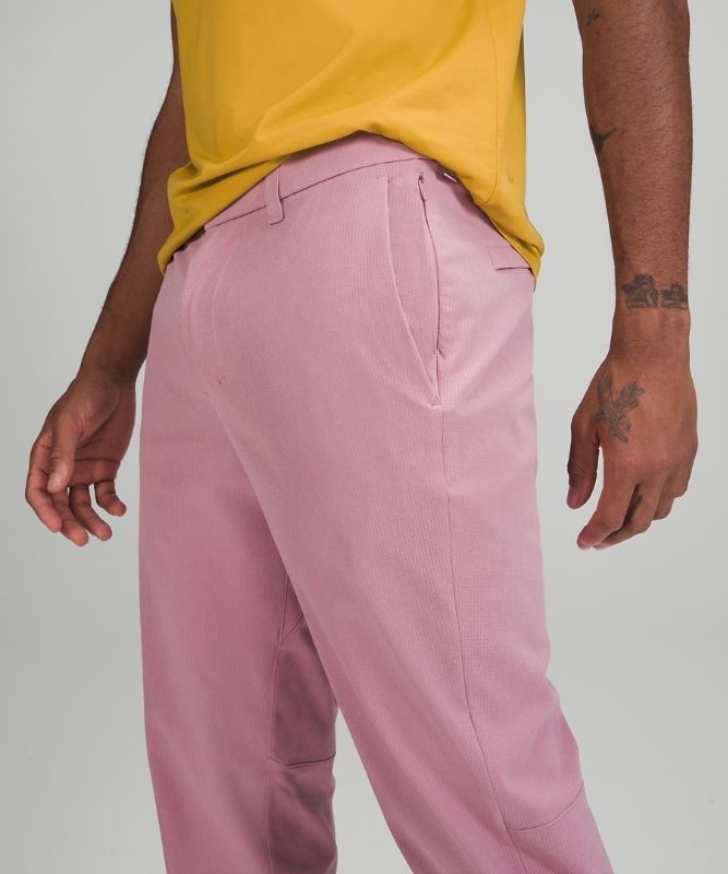 Lululemon Commission Slim-Fit Pant 34 Ventlight Byxor Herr Rosa Grå Bruna | ZXDR-53140