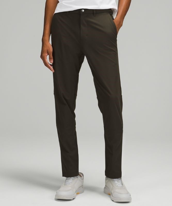 Lululemon Commission Slim-Fit Pant 34 Warpstreme Byxor Herr Mörkolivgröna | ADNE-89427
