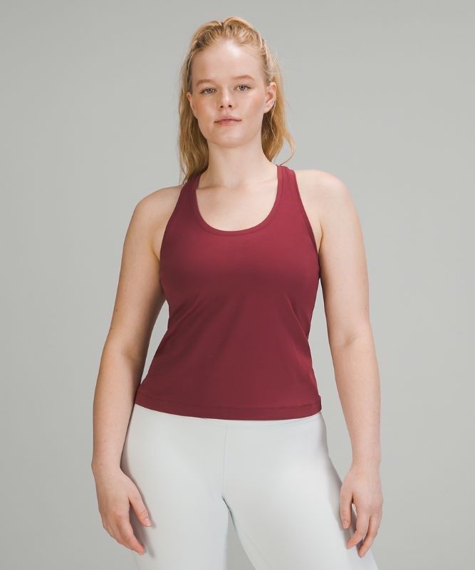 Lululemon Cool RB Short Tank Nulu Blast Dam Vinröda | FJHE-18273