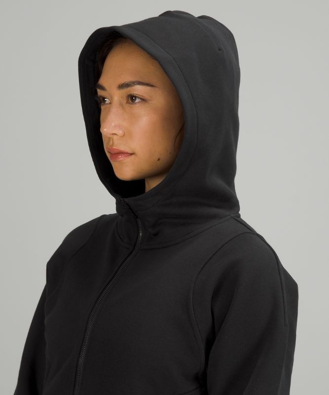 Lululemon Cotton French Terry Zip Hoodie Hoodie Dam Svarta | NKJM-52498