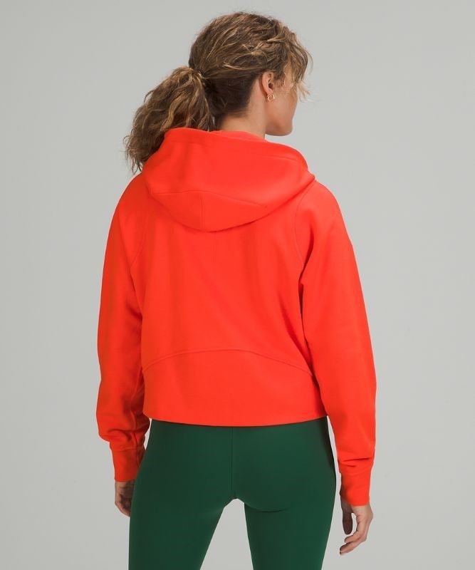 Lululemon Cotton French Terry Zip Hoodie Hoodie Dam Röda | KQSZ-94635