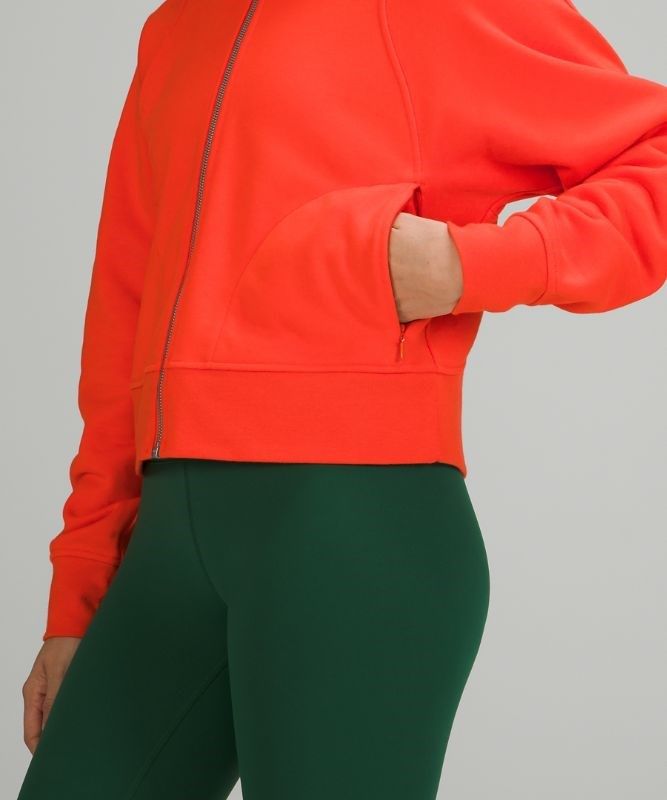 Lululemon Cotton French Terry Zip Hoodie Hoodie Dam Röda | KQSZ-94635
