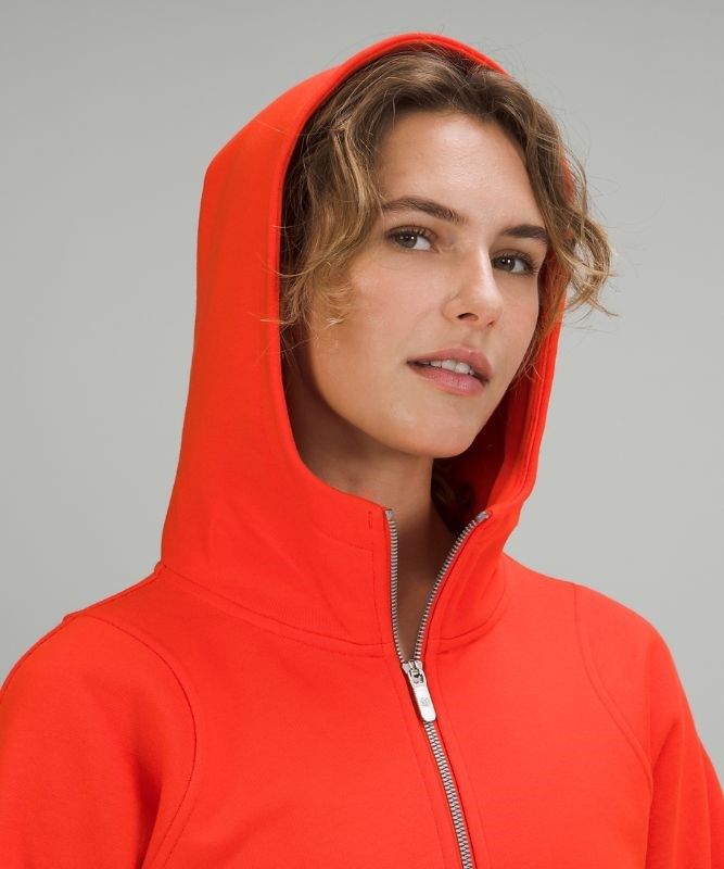 Lululemon Cotton French Terry Zip Hoodie Hoodie Dam Röda | JQEA-56079