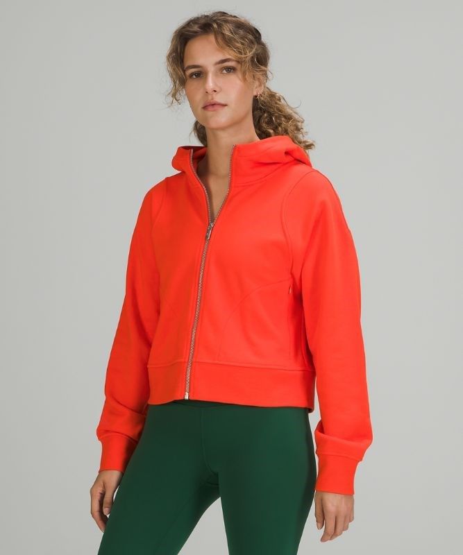 Lululemon Cotton French Terry Zip Hoodie Hoodie Dam Röda | JQEA-56079