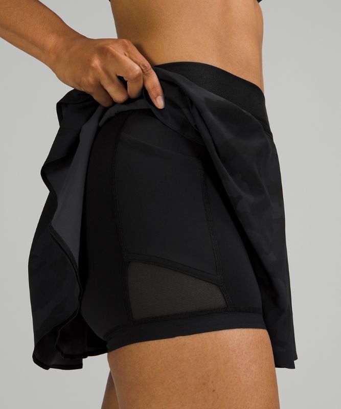 Lululemon Court Rival High-Rise Skirt Kjolar Dam Camo Svarta Olika Färger Svarta | NTPH-91408
