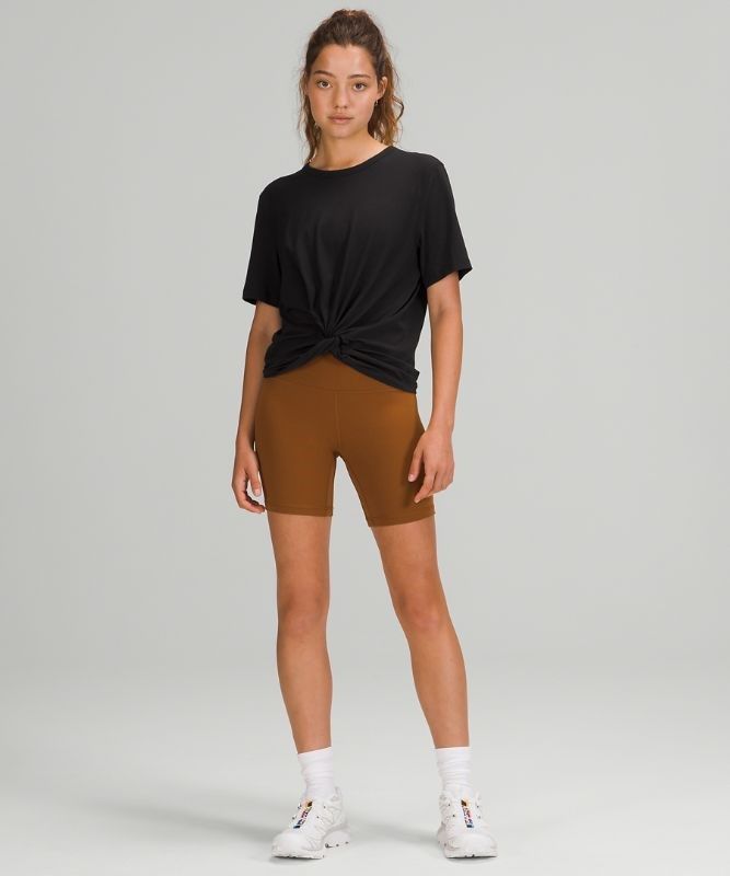 Lululemon Crescent T-Shirt Blast Dam Svarta | ZJGY-49235