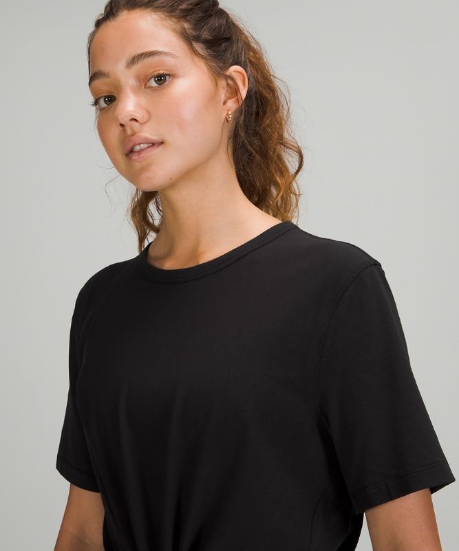 Lululemon Crescent T-Shirt Blast Dam Svarta | ZJGY-49235
