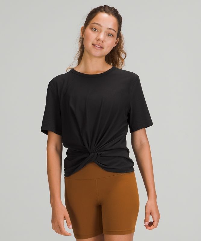 Lululemon Crescent T-Shirt Blast Dam Svarta | ZJGY-49235