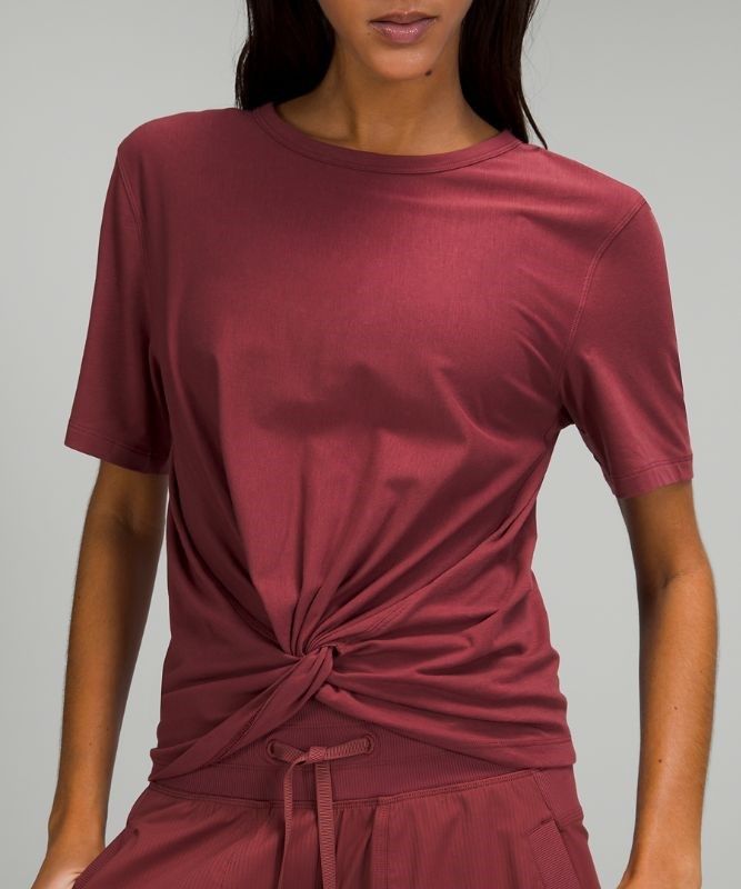 Lululemon Crescent T-Shirt Blast Dam Vinröda | MCTJ-76253
