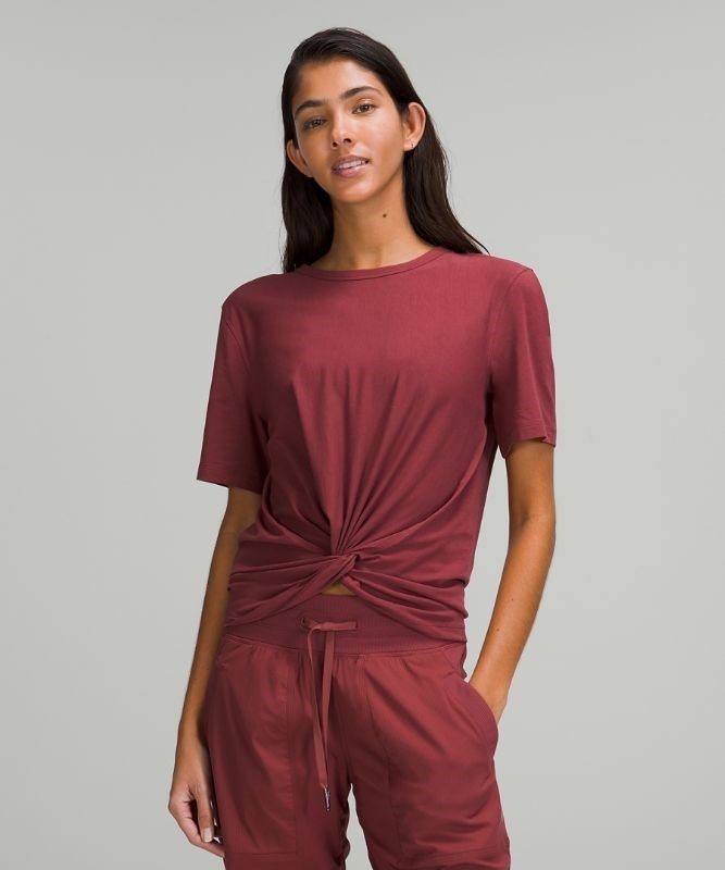 Lululemon Crescent T-Shirt Blast Dam Vinröda | MCTJ-76253