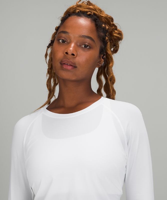 Lululemon Crew Neck UV Protection Running Long Sleeve Shirt Blast Dam Vita | GCTM-04139