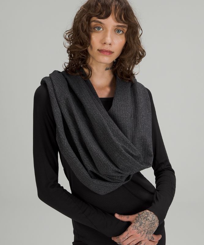 Lululemon Customizable Snap Scarf Halsduk Accessories Svarta | GAXF-92306