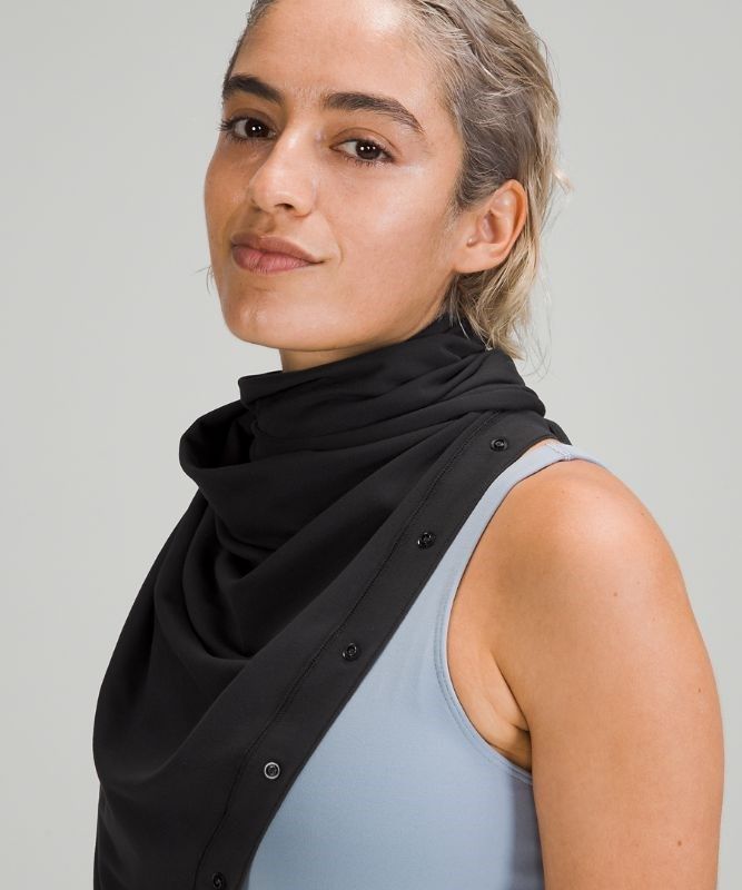 Lululemon Customizable Snap Scarf Halsduk Accessories Svarta | XUWF-97102