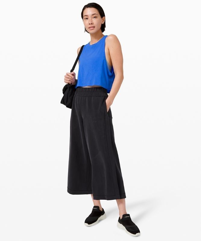 Lululemon Cut Back Crop Tank Blast Dam Wild Bluebell | HSXV-40193