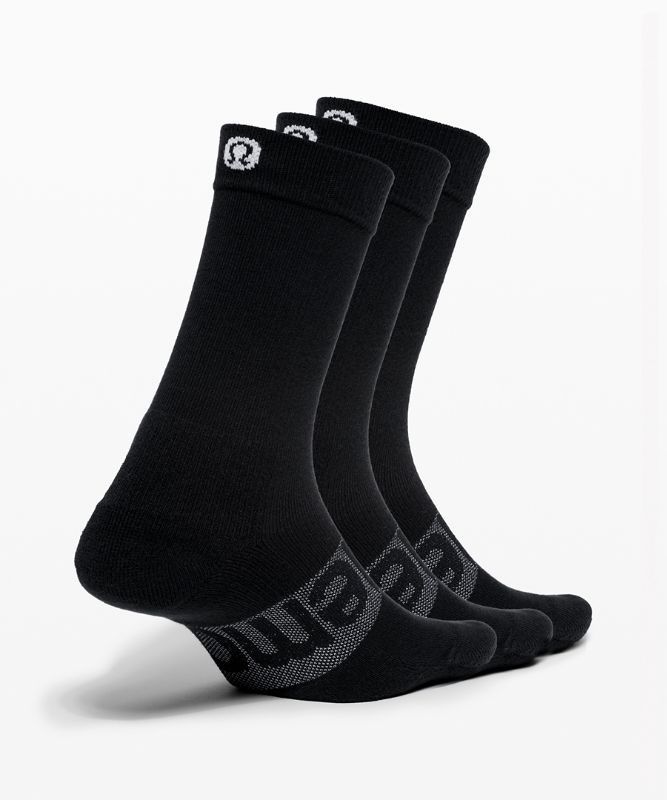 Lululemon Daily Stride Crew Sock 3 Pack Strumpor Accessories Svarta | OGHU-40391