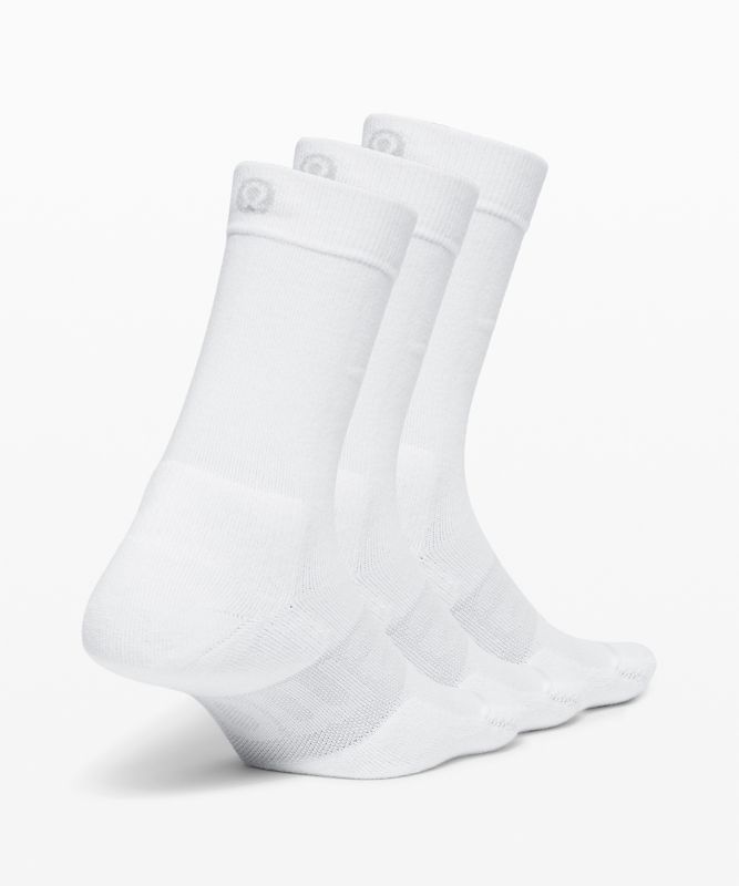 Lululemon Daily Stride Crew Sock 3 Pack Strumpor Accessories Vita | FPTM-75690