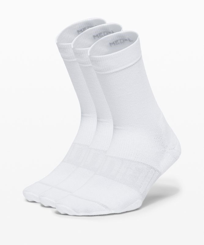 Lululemon Daily Stride Crew Sock 3 Pack Strumpor Accessories Vita | FPTM-75690