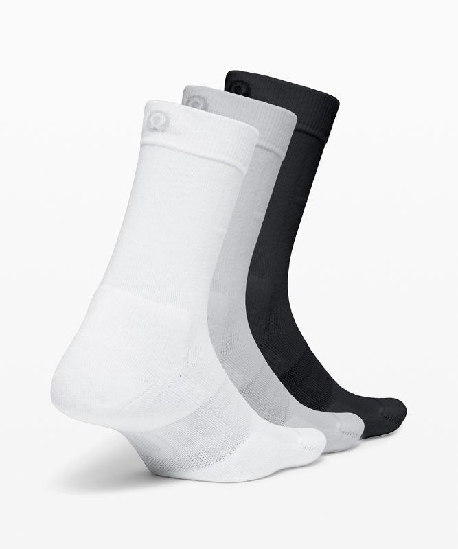 Lululemon Daily Stride Crew Sock 3 Pack Strumpor Accessories Vita Grå Svarta | EASI-72690