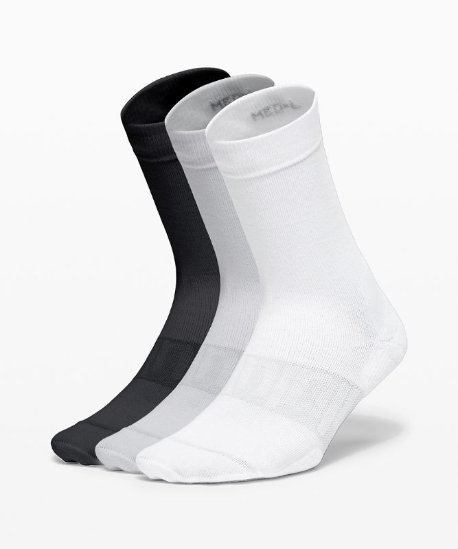 Lululemon Daily Stride Crew Sock 3 Pack Strumpor Accessories Vita Grå Svarta | EASI-72690