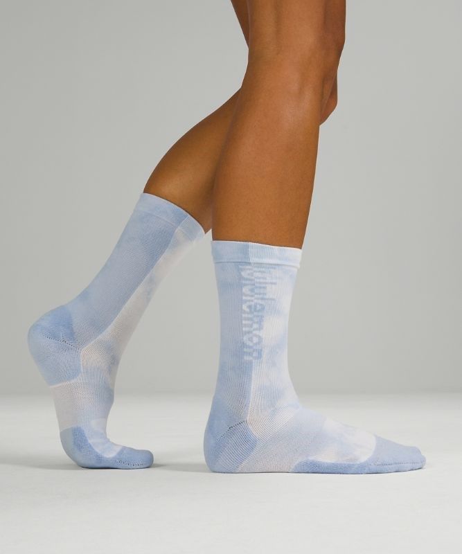 Lululemon Daily Stride Crew Sock Strumpor Accessories Blå Beige | HVXW-75032