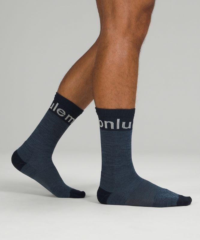 Lululemon Daily Stride Crew Sock Strumpor Accessories Blå | UIWZ-16235