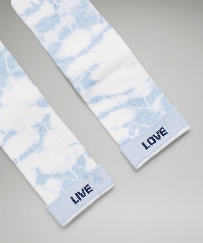 Lululemon Daily Stride Crew Sock Tie Dye Strumpor Accessories Blå Beige | PEWK-60375
